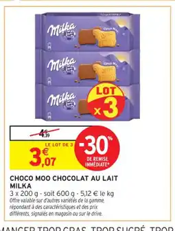 Intermarché Contact MILKA Choco moo chocolat au lait offre