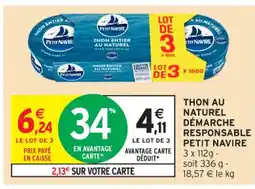 Intermarché Contact PETIT NAVIRE Thon au naturel démarche responsable offre