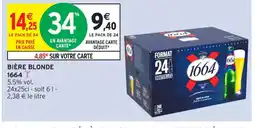 Intermarché Contact 1664 Bière blonde offre