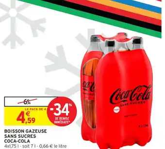 Intermarché Contact COCA-COLA Boisson gazeuse sans sucres offre