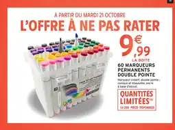 Intermarché Contact 60 marqueurs permanents double pointe offre