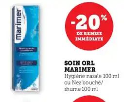 Super U MARIMER Soin orl offre