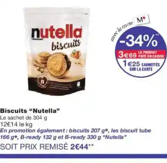 Monoprix NUTELLA Biscuits offre