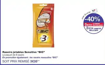 Monoprix BIC Rasoirs jetables Sensitive offre