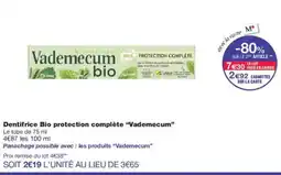 Monoprix VADEMECUM Dentifrice Bio protection complète offre