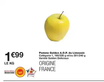 Monoprix Pomme Golden A.O.P. du Limousin offre