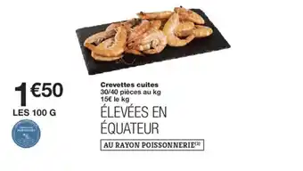 Monoprix Crevettes cuites offre