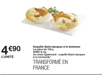 Monoprix Coquille Saint-Jacques à la bretonne offre