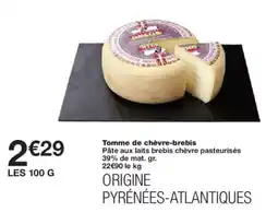 Monoprix Tomme de chèvre-brebis offre