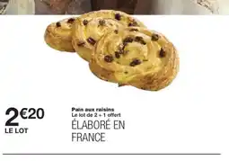 Monoprix Pain aux raisins offre