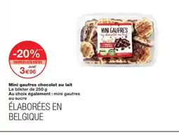 Monoprix Mini gaufres chocolat au lait offre