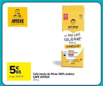 Café moulu du Pérou 100% arabica