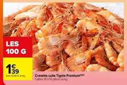 Carrefour Crevette cuite Tigrée Premium offre