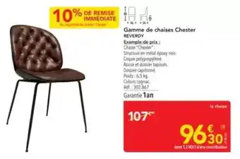 METRO Gamme de chaises chester reverroy offre