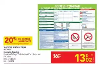 METRO Bequet - gamme signalétique offre