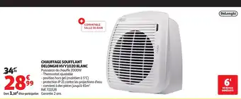 Chauffage soufflant delonghi hvy1020 blanc