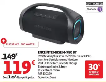 Auchan MUSE Enceinte m-980 bt offre