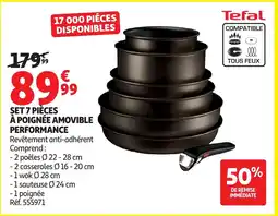 Auchan Set 7 pièces à poignée amovible performance offre