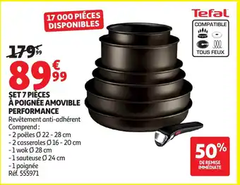 Set 7 pièces à poignée amovible performance