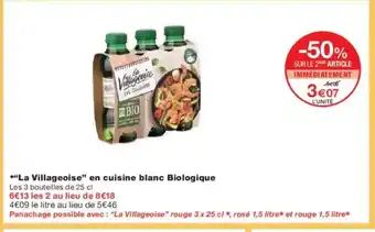 Monoprix LA VILLAGEOISE en cuisine blnac Biologique offre