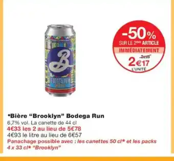 Monoprix BROOKLYN Bière Bodega Run offre