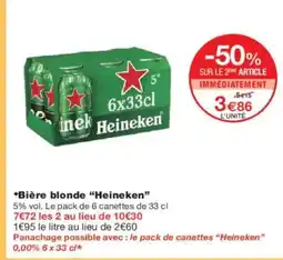 Monoprix HEINEKEN Bière blonde offre