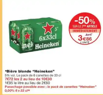 Monoprix HEINEKEN Bière blonde offre
