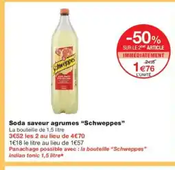 Monoprix SCHWEPPES Soda saveur agrumes offre