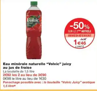 Monoprix VOLVIC Eau minérale naturelle juicy au jus de fraise offre