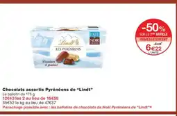 Monoprix LINDT Chocolats assortis Pyrénéens offre