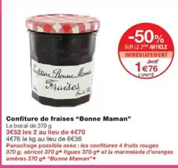Monoprix BONNE MAMAN Confiture de fraises offre