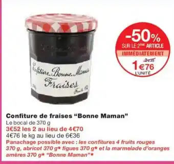 Monoprix BONNE MAMAN Confiture de fraises offre