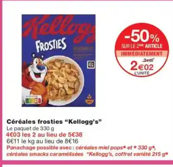 Monoprix KELLOGG'S Céréales frosties offre
