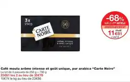 Monoprix CARTE NOIRE Café moulu arôme intense et goût unique, pur arabica offre