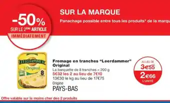Monoprix LEERDAMMER Fromage en tranches Original offre