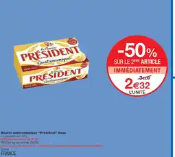 Monoprix PRÉSIDENT Beurre gastronomique doux offre