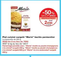 Monoprix MARIE Plat cuisiné surgelé hachis parmentier offre