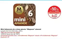Monoprix MAGNUM Mini bâtonnets de crème glacée almond offre