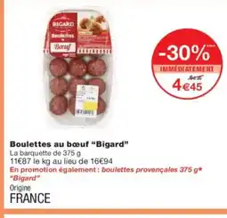 Monoprix BIGARD Boulettes au bœuf offre