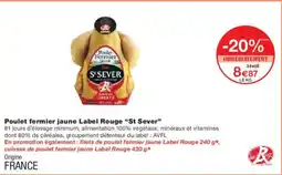 Monoprix ST SEVER Poulet fermier jaune Label Rouge offre