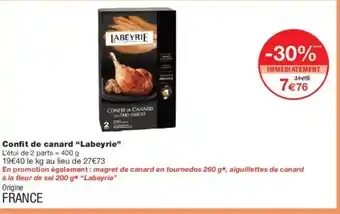 Monoprix LABEYRIE Confit de canard offre
