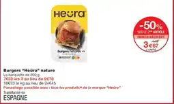 Monoprix HEŪRA Burgers nature offre