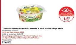 Monoprix BONDUELLE Taboulé oriental menthe & huile d'olive vierge extra offre