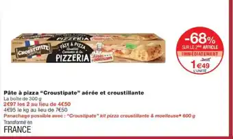 Monoprix CROUSTIPATE Pâte à pizza aérée et croustillante offre