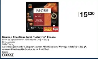 Monoprix LABEYRIE Saumon Atlantique fumé Écosse offre