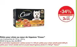Monoprix CESAR Pâtée pour chien au cœur de légumes offre