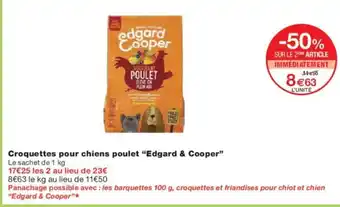 Monoprix EDGARD & COOPER Croquettes pour chiens poulet offre