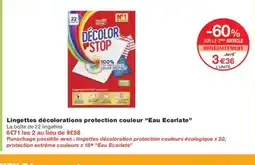 Monoprix EAU ECARLATE Lingettes décolorations protection couleur offre
