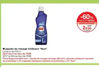 Monoprix SUN Liquide de rinçage brillance offre