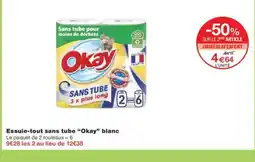 Monoprix OKAY Essuie-tout sans tube blanc offre